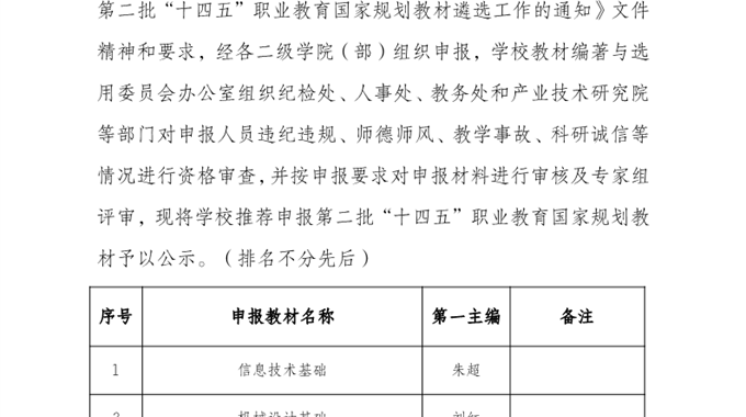 乐鱼官方网站关于推荐第二批“十四五”职业教育国家规划教材的公示